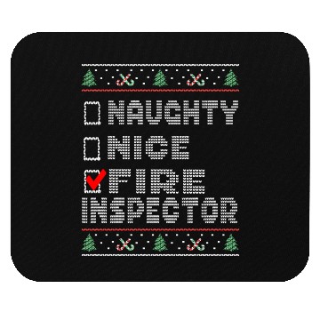 Discover Naughty Nice Fire Inspector, Matching Christmas Mouse Pads