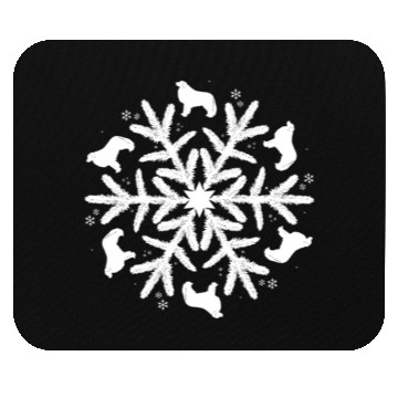 Discover Great Pyrenees Snowflake Pattern Mouse Pads