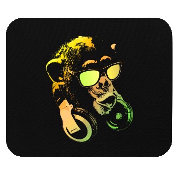 Discover Monkey DJ Yellow Mouse Pads