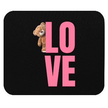 Discover Love with cute bear Mouse Pads