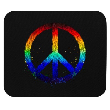 Discover Rainbow Peace Sign LGBT Gay Pride Mouse Pads