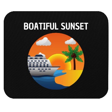 Discover Boatiful Sunset Cruise Vaction Ship Mardi Gras Mouse Pads