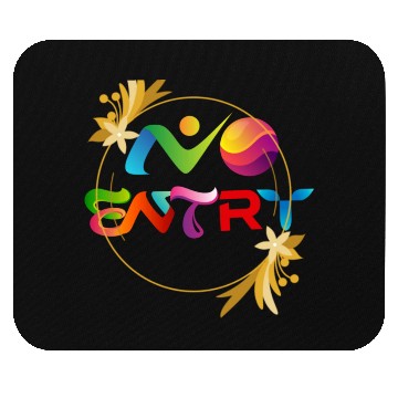 Discover No entry writing capital letter Mouse Pads