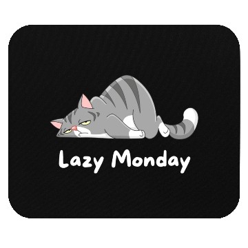 Discover Lazy Monday , sleeping cat , Cute Cat Mouse Pads