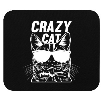 Discover Cat Owner Cat Lover Funny Cat Meme I Crazy Cat Mouse Pads