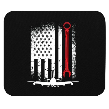 Discover Aircraft Mechanic Flag Plane Aviation Pilot Planes Mouse Pads