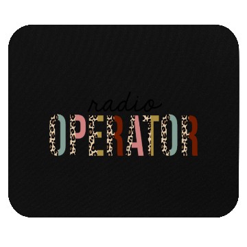 Discover Radio Operator Leopard Print Funny Mouse Pads