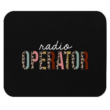 Discover Radio Operator Leopard Print Funny Gift Mouse Pads