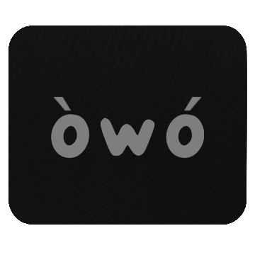 Discover owo grey angry Mouse Pads
