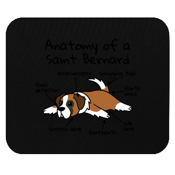 Discover Anatomy Of A Saint Bernard Mouse Pads