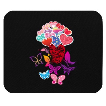 Discover Beautiful Hearts and Butterflies Mouse Pads