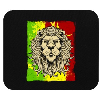 Discover Reggae Jamaican Lion Rasta African Mouse Pads