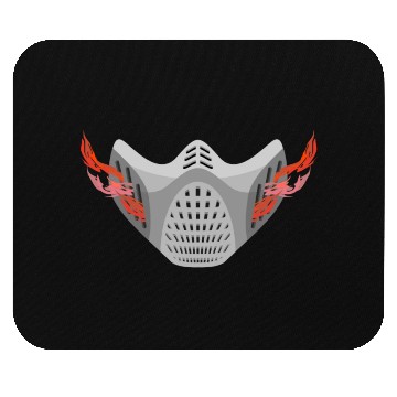 Discover Face Protection Grey Fire Gas Mask Mouse Pads