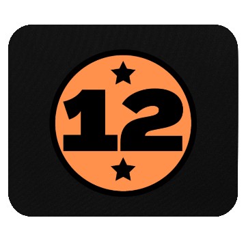 Discover 12 Circle Orange Black Birthday Age Mouse Pads