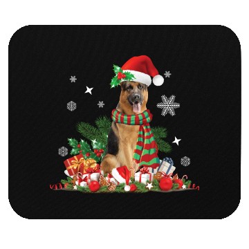 Discover Christmas German Shepherd dog Mouse Pads