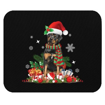 Discover Christmas Rottweiler dog Holiday Rottie Mouse Pads