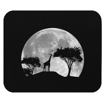 Discover Giraffe Savanna By Night Mouse Pads