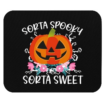 Discover Sorta Sweet Sorta Spooky Halloween pumpkin womens Mouse Pads
