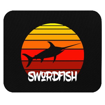 Discover Fish SWORDFISH Flag Fishing for Bass Fisherman Mouse Pads