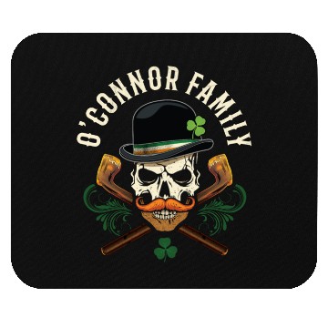 Discover O'Connor Family Irish Skull with Shillelagh Mouse Pads