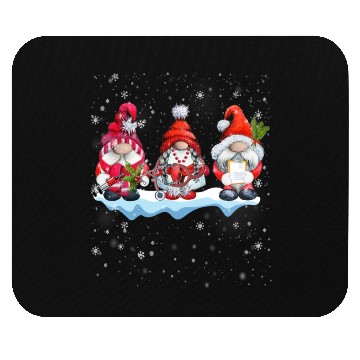 Discover Gnomes Christmas Nurse Phlebotomy Mouse Pads