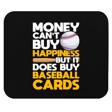 Discover Baseball Cards Collector Happiness Mouse Pads