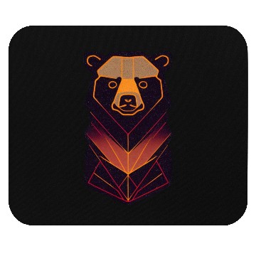 Discover Orange neon bear Mouse Pads