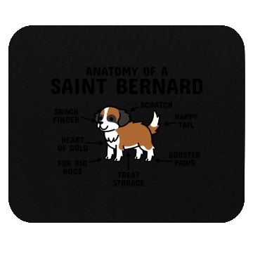Discover Anatomy Of A Saint Bernard Mouse Pads