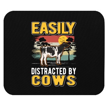 Discover Easily Distracted By Cows Cattle Cow Mouse Pads