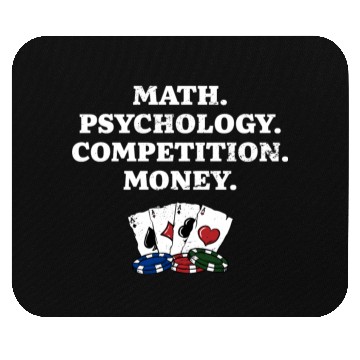 Discover Math Psychology Competition Money Gambler Poker Mouse Pads
