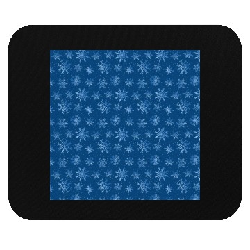 Discover Blue Snowflakes Pattern Mouse Pads