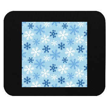 Discover Blue Snowflakes Pattern Mouse Pads