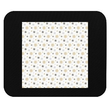 Discover Modern Snowflakes Pattern White Gold Mouse Pads