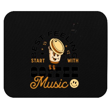 Discover Coffee AND Music Best Feeling Mouse Pads