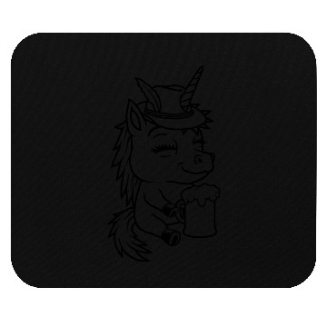 Discover alcohol drinking sitting unicorn Mouse Pads