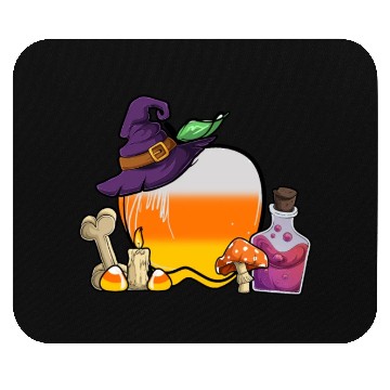 Discover Halloween Candy Corn Apple Mouse Pads