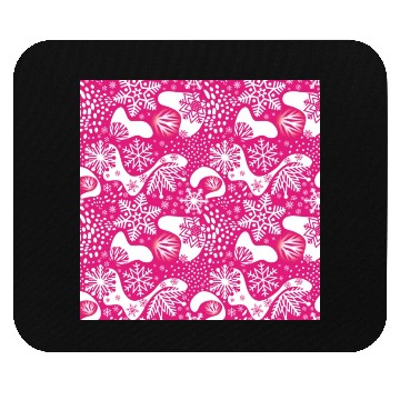 Discover Abstract Pink Winter Pattern Mouse Pads