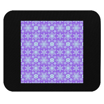 Discover Modern Snowflakes Pattern Purple Blue Mouse Pads
