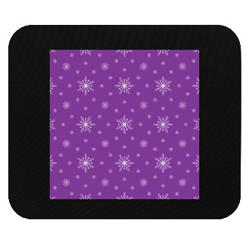 Discover Modern Snowflakes Pattern Purple Mouse Pads