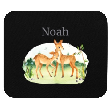 Discover Forest Animal Deer Flowers Name Noah Mouse Pads