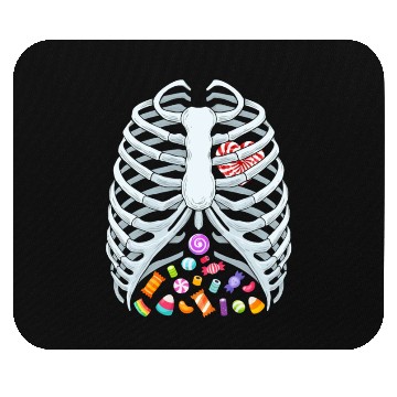 Discover Funny Candy Skeleton Rib Cage Halloween Costume Mouse Pads