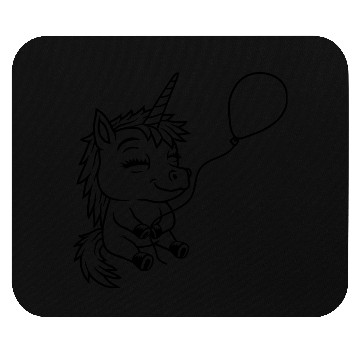 Discover Balloon birthday unicorn comic Mouse Pads