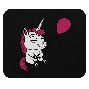 Discover Happy balloon unicorn comic Mouse Pads