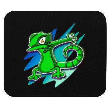 Discover Dabbing Gecko - Jack O Lantern Eyes Mouse Pads