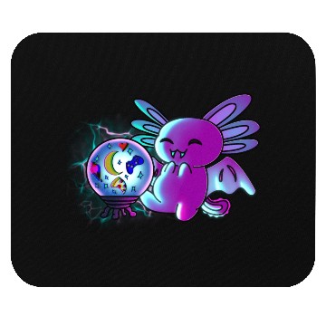 Discover Axolotl Vampire Crystal Ball Mouse Pads