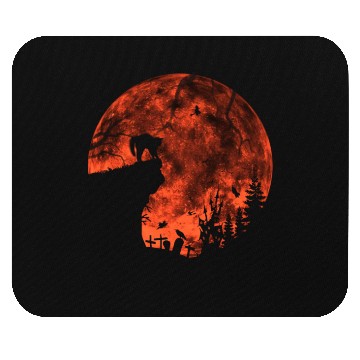 Discover Cat Red Moon trick or treat Bats Forest Funny Mouse Pads