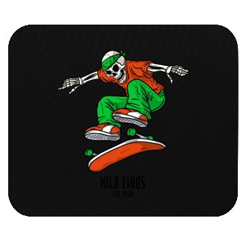 Discover Skating Skull by Wild Linus Germany Mouse Pads