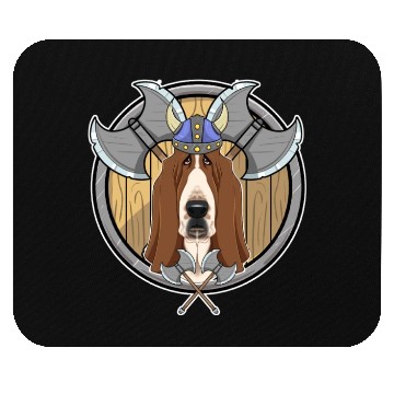 Discover Basset Hound I Valhalla I Viking Mouse Pads