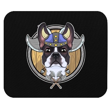 Discover Boston Terrier I Valhalla I Viking Mouse Pads