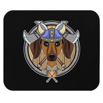 Discover Dachshund I Valhalla I Viking Mouse Pads